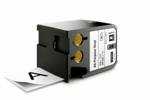 Schriftband für XTL 300 und XTL 500 54mm/7m schwarz auf weiß