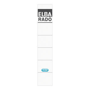 ELBA Ordner-Rückenschild "rado" kurz, selbstklebend aus Papier, für Rückenbreite 5 cm, weiß, Beutel mit 10 Schildern
