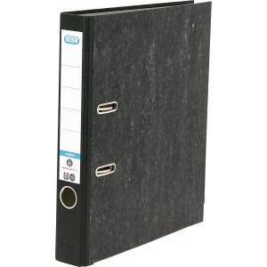 ELBA Ordner "smart Original" Wolkenmarmor, mit aufgeklebtem Rückenschild, Rückenbreite 5 cm, schwarz