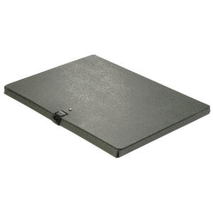 ELBA Dokumentenmappe A4, aus 1,4 mm starker Hartpappe (RC), Füllvermögen: 1 cm (ca. 80 DIN A4-Blätter), mit 3 Einschlagklappen und Druckkopfverschluss, schwarz