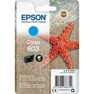 EPSON Original Epson Tintenpatrone cyan (C13T03U24010,T03U240,603,T03U2,T03U24010)