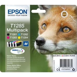 EPSON Original Epson Tintenpatrone MultiPack Bk,C,M,Y (C13T12854012,T1285,T12854012)
