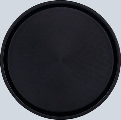 Serviertablett OHIO, schwarz, Kunststoff, Ø 36,5 cm, gum.Oberfläche