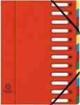 Eckspann-Ordnungsmappe 12 Fächer rot 425g/qm Manila...
