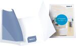 Falken Biella Präsentationsmappe PEARL #3, m. Sichttasche oben offen, 1 Klappe m. Visitenkartenstanzung, 2 Klappen A4 m. Dreiecktaschen,  Visitenkartenstanzung, 22,5 x 31,5cm weiß