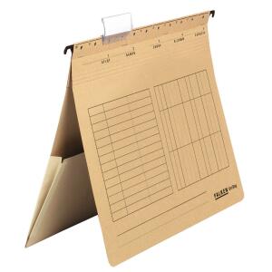 Falken Falken Hängehefter UniReg, 230g/m²-Kraftkarton, kaufm. Heftung, mit Tasche braun