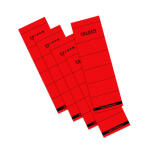 Falken Falken Rückenschild selbstklebend, kurz, breit, 60 x 190mm, 10er Poly rot