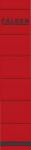 Rückenschild selbstklebend, kurz, schmal, 36 x 190mm, 10er Poly rot