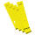 Falken Falken Rückenschild selbstklebend, lang, breit, 60 x 290mm, 10er Poly gelb