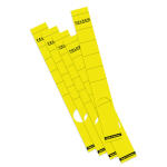 Falken Falken Rückenschild selbstklebend, lang, schmal, 36 x 290mm, 10er Poly gelb