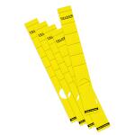 Rückenschild selbstklebend, lang, schmal, 36 x 290mm, 10er Poly gelb