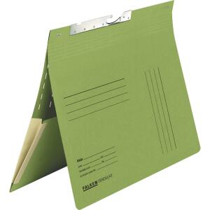 Falken Falken Pendelhefter, für DIN A4, 320g/m² Manila-RC-Krt., kaufm. Heftung, mit Schlitzstanzung, mit Dehntasche am Rückdeckel grün