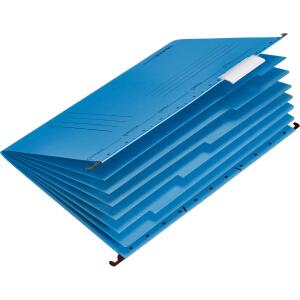 Falken Falken Projekt- und Personalmappen UniReg, 230g/m²-Manilakarton, seitlich offen, mit 6 Trennblättern blau