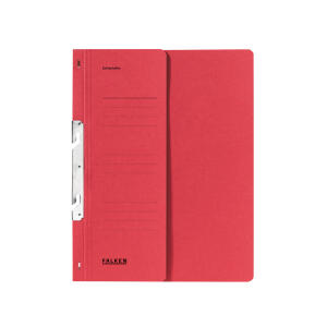 Falken Falken Einhakhefter für DIN A4, 250g/m² Manila-RC-Krt., 1/2 Vorderd., Behördenheftung rot