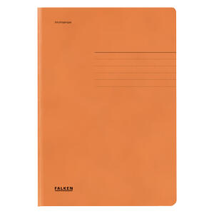 Falken Falken Einschlagmappe für DIN A4, 320g/m² Manila-RC-Karton, mit 3 Klappen orange