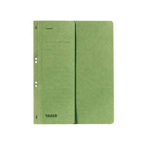 Falken Falken Ösenhefter für DIN A4, 250g/m² Manila-RC-Krt., 1/2 Vorderd., Behördenheftung grün