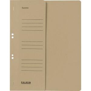 Falken Falken Ösenhefter für DIN A4, 250g/m² Manila-RC-Krt., 1/2 Vorderd., Behördenheftung grau