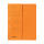 Falken Falken Ösenhefter für DIN A4, 250g/m² Manila-RC-Krt., 1/2 Vorderd., Behördenheftung orange