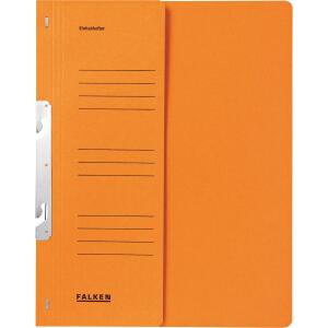 Falken Falken Einhakhefter für DIN A4, 250g/m² Manila-RC-Krt., 1/2 Vorderd., Behördenheftung orange