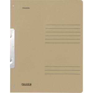 Falken Falken Einhakhefter für DIN A4, 250g/m² Manila-RC-Krt., 1/1 Vorderd., Behördenheftung grau