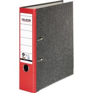 Falken FALKEN Recycling-Wolkenmarmor-Ordner A4, roter Rücken 80mm