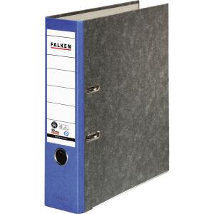 Falken FALKEN Recycling-Wolkenmarmor-Ordner A4, blauer Rücken 80mm