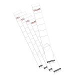 Rückenschild selbstklebend, lang, schmal, 36 x 290mm, 10er Poly weiß