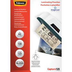 Fellowes Laminierfolie Capture - A3, glänzend, 125 mym, 100 Stück