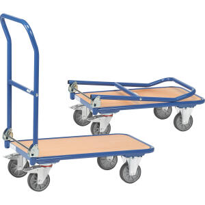 Klappwagen KW1, Ladefläche 720x450mm, 2 Bock-/2 Lenkrollen (feststellbar),