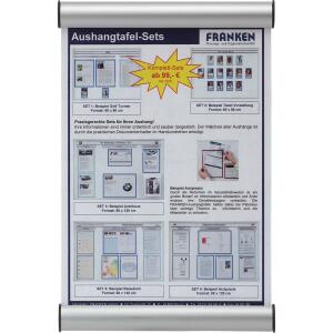 Türschild Clip 148x148mm, silber Franken # BS0606