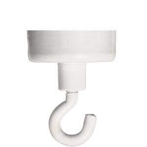 Hakenmagnet 37mm, weiß, rund, bis 10kg