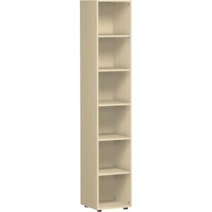 Regal 6 OH mit Standfüßen Ahorn 400x420x2160 Flex
