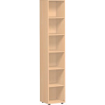 Regal 6 OH mit Standfüßen Buche 400x420x2160 Flex