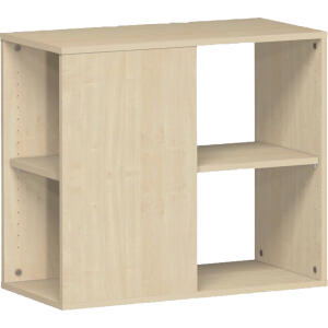 Anstellregal 2 OH 800x420x750 mit Bodengleiter, Ahorn, Flex