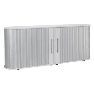 Sideboard 2 OH Flex mit Standfüßen silber/Lichtgrau