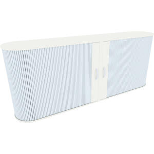 Sideboard 2 OH Flex mit Standfüßen silber/weiß