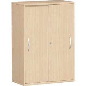 Schiebetürenschrank 3 OH mit Standfüßen, Ahorn, Flex
