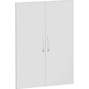 Flügeltürensatz 3 OH Lichtgrau für Regalbreite 80 cm, Flex