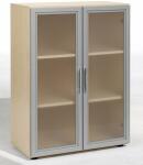 Flügeltürenschrank mit Glastür 3 OH 80 cm...