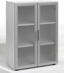 Flügeltürenschrank mit Glastür 3 OH 80 cm...