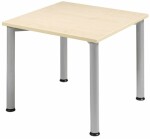 Schreibtisch B800xT800mm Ahorn/weißalu, 4-Fuß...