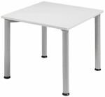 Schreibtisch B800xT800mm Lichtgrau/weißalu,...