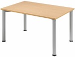 Schreibtisch B1200xT800mm Buche/weißalu,...