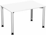 Schreibtisch B1200xT800mm weiß/weißalu,...