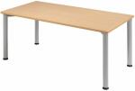 Schreibtisch B1600xT800mm Buche/weißalu,...