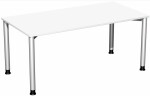 Schreibtisch B1600xT800mm weiß/weißalu,...