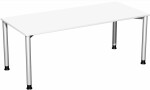 Schreibtisch B1800xT800mm weiß/weißalu,...