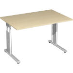 Arbeitstisch C-Fuß Flex Ahorn/Silber...