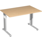 Arbeitstisch C-Fuß-Flex Buche/Silber...