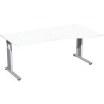 PC-Tisch rechts weiß/silber C-Fuß Flex, BxT:...